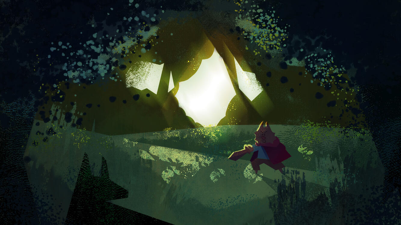 Early concept art for "Tib the Adventurer" student film